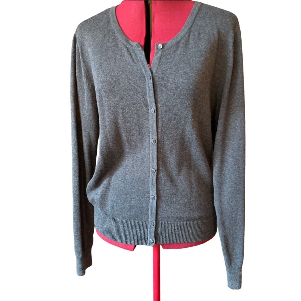 H&M Cardigan - Gray with littles buttons in the front  long sleeves - Large